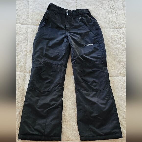 Youth Arctix Snow Pants Medium Boys Waterproof Ski Snowboard Black Winter Gear - Picture 1 of 4
